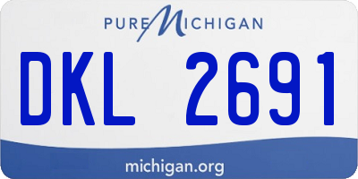 MI license plate DKL2691
