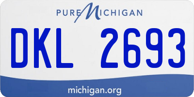 MI license plate DKL2693