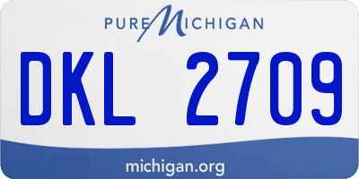 MI license plate DKL2709