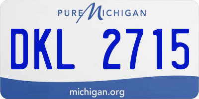 MI license plate DKL2715