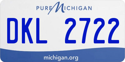 MI license plate DKL2722
