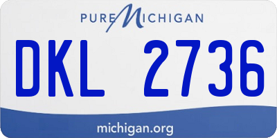 MI license plate DKL2736