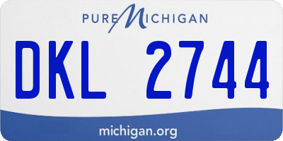 MI license plate DKL2744