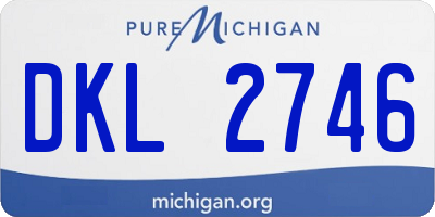 MI license plate DKL2746