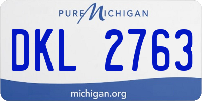 MI license plate DKL2763