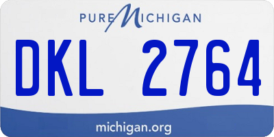 MI license plate DKL2764