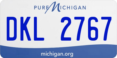 MI license plate DKL2767