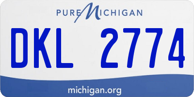 MI license plate DKL2774