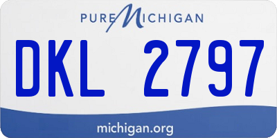 MI license plate DKL2797