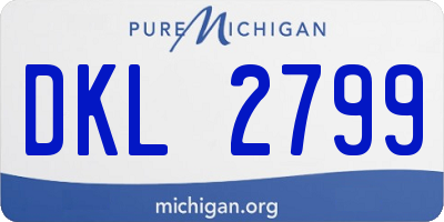 MI license plate DKL2799