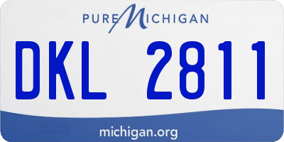MI license plate DKL2811