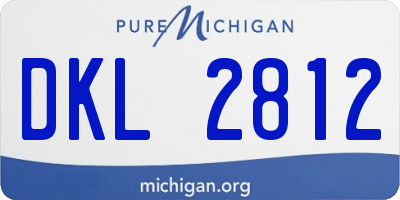 MI license plate DKL2812