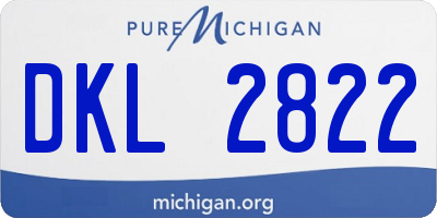 MI license plate DKL2822