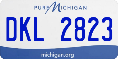 MI license plate DKL2823