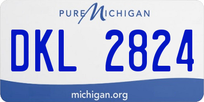 MI license plate DKL2824