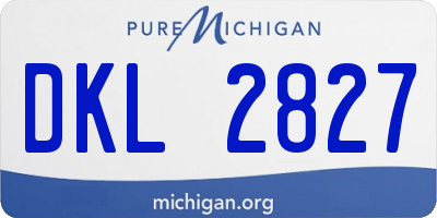 MI license plate DKL2827
