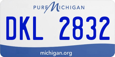MI license plate DKL2832