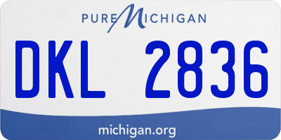 MI license plate DKL2836