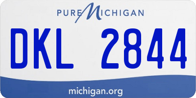 MI license plate DKL2844