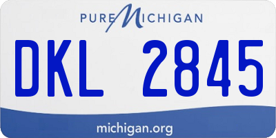 MI license plate DKL2845