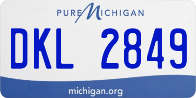 MI license plate DKL2849