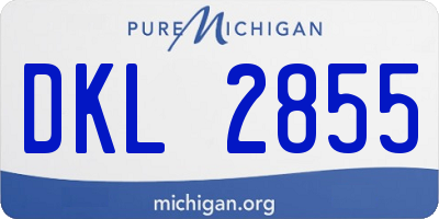 MI license plate DKL2855