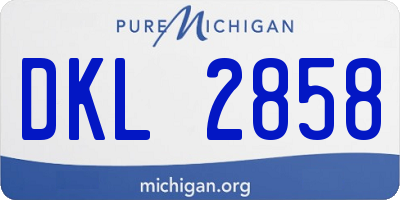 MI license plate DKL2858