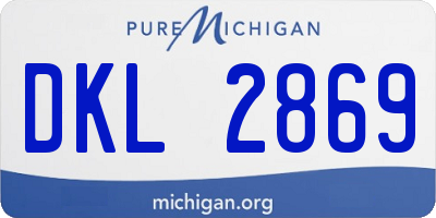 MI license plate DKL2869