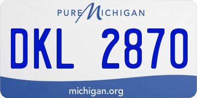 MI license plate DKL2870