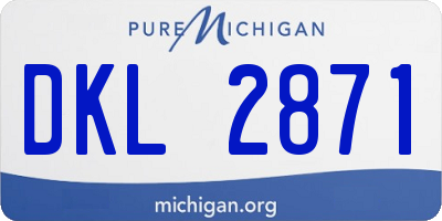MI license plate DKL2871