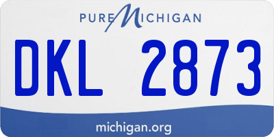 MI license plate DKL2873