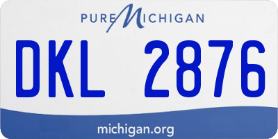 MI license plate DKL2876
