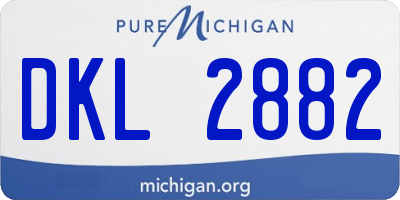 MI license plate DKL2882