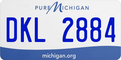 MI license plate DKL2884