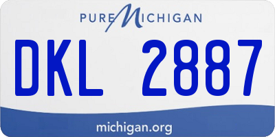 MI license plate DKL2887