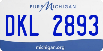 MI license plate DKL2893