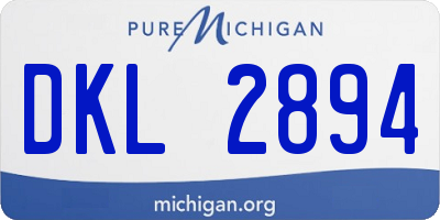 MI license plate DKL2894