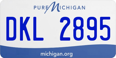 MI license plate DKL2895