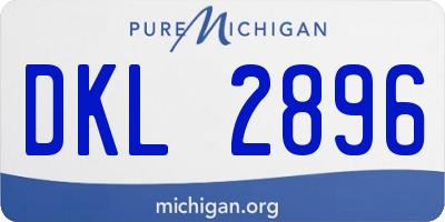 MI license plate DKL2896