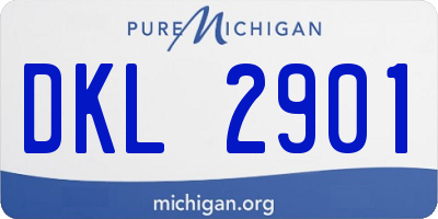 MI license plate DKL2901