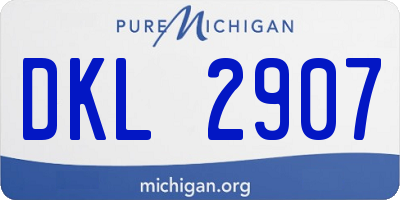 MI license plate DKL2907