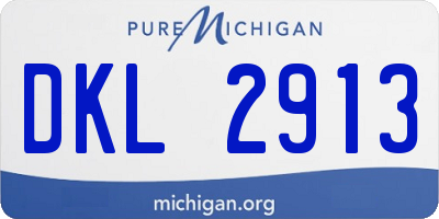 MI license plate DKL2913