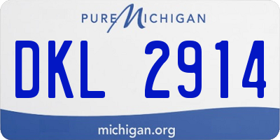 MI license plate DKL2914