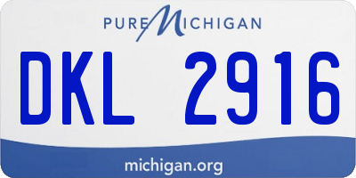 MI license plate DKL2916