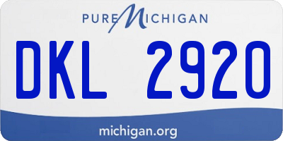 MI license plate DKL2920