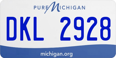 MI license plate DKL2928