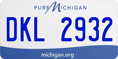 MI license plate DKL2932