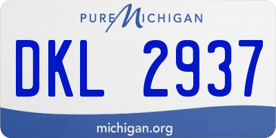 MI license plate DKL2937