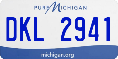 MI license plate DKL2941