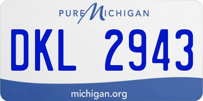 MI license plate DKL2943